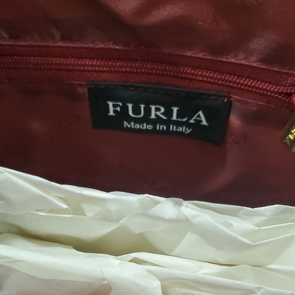 Nwot Furla Deep Burgundy Tote Bag - Picture 12 of 14